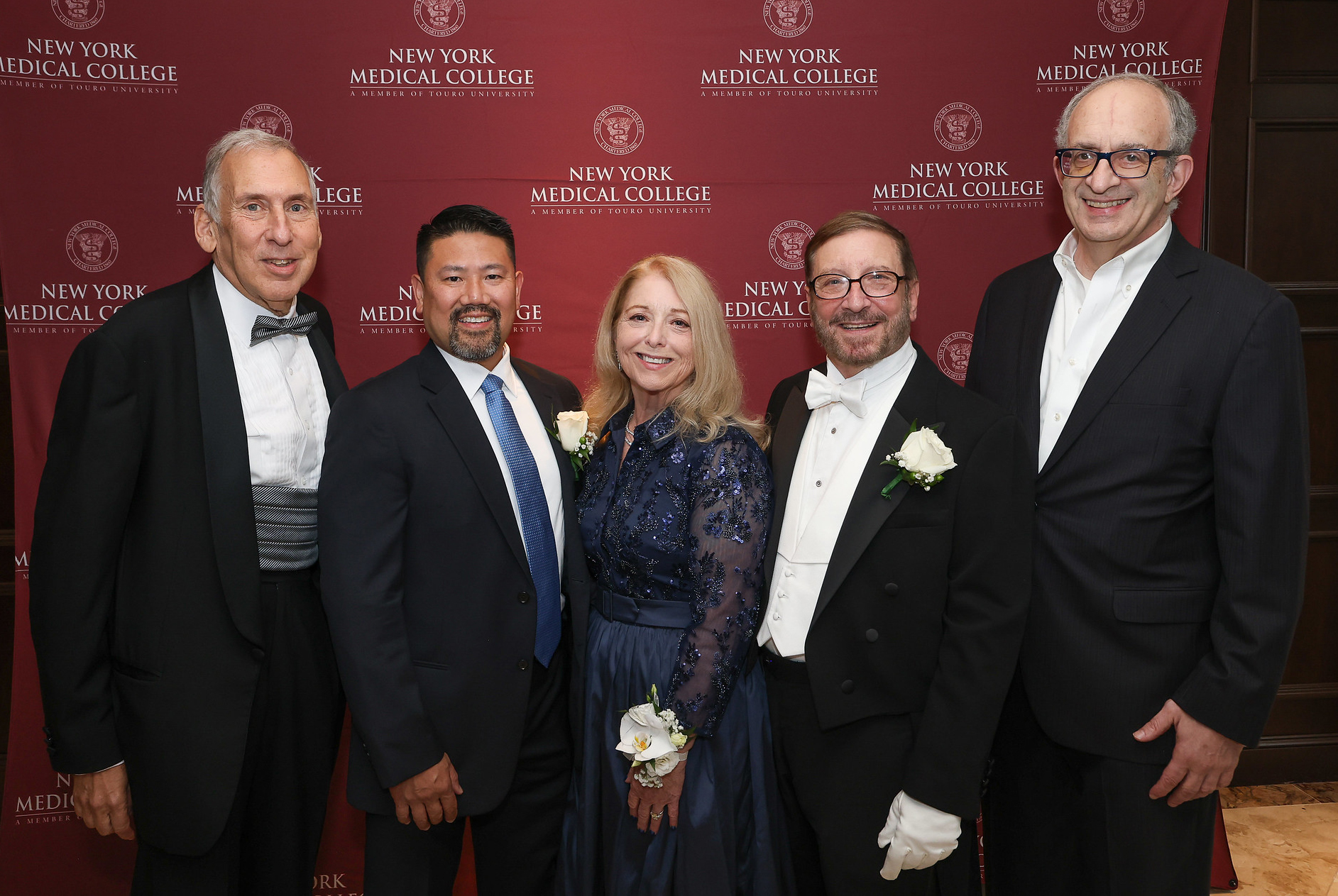 Honorees Doctors Edward Chew, Robert Amler and Sherlita Amler with NYMC leadership Doctor Edward Halperin and Doctor Alan Kadish.