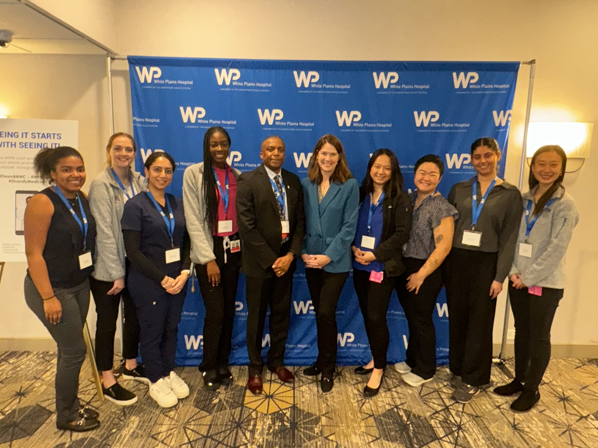 Students and faculty at the Black Men in White Coats Youth Summit