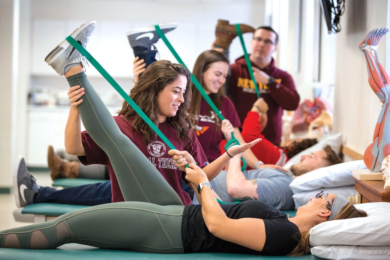 NYMC physical therapy students working in clinic